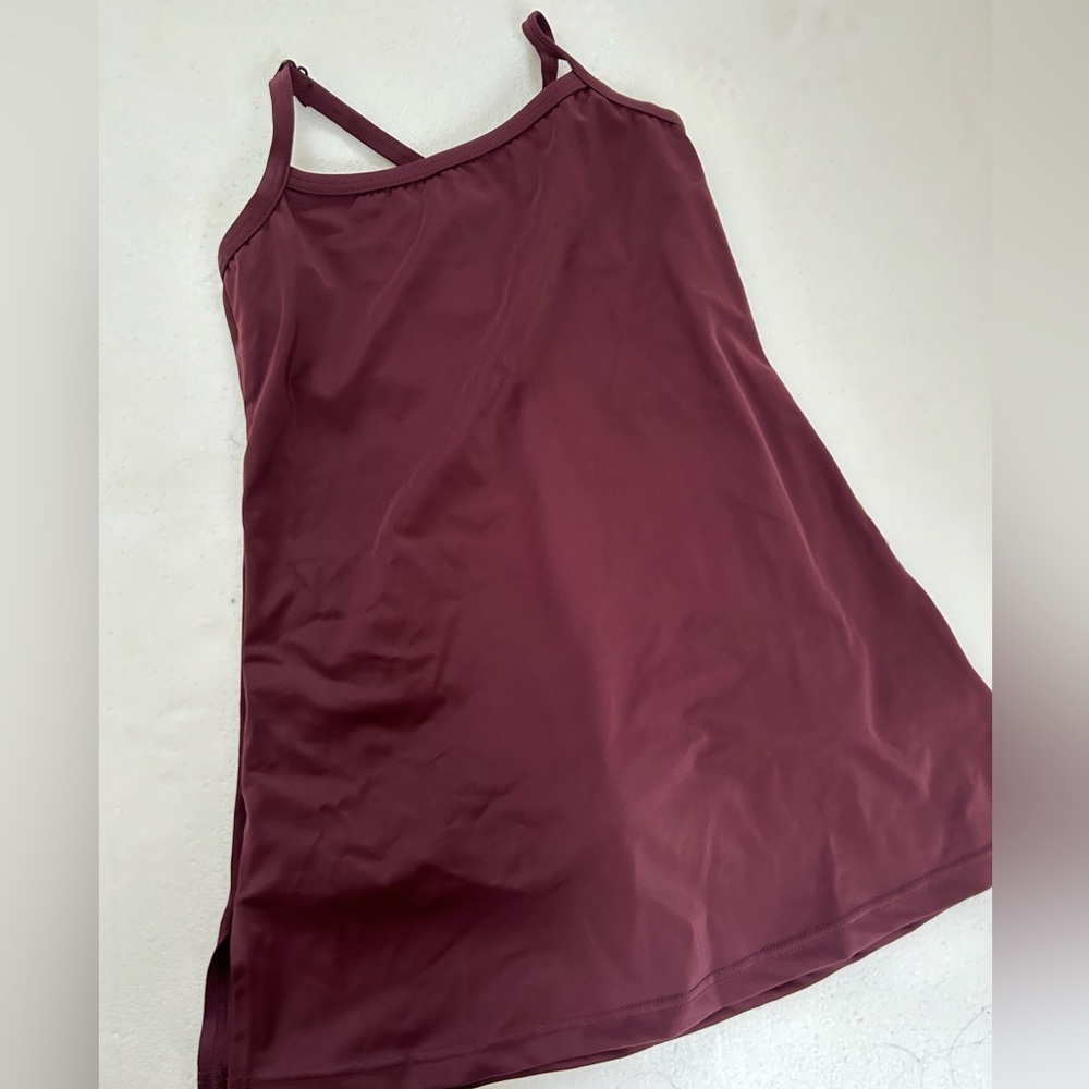 Balera biketard leotard dress shorts activewear girls Burgundy nylon & spandex